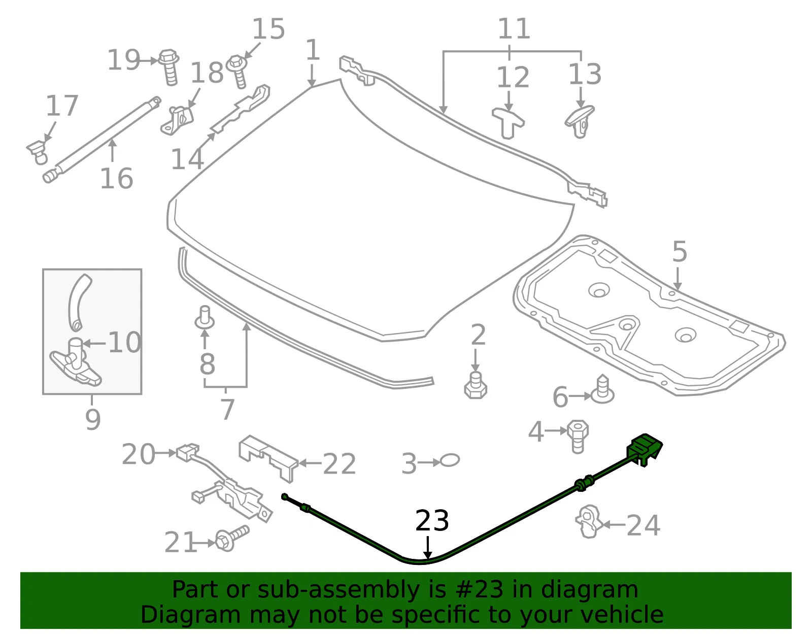Release Cable - Mazda (va4056720) - view 2