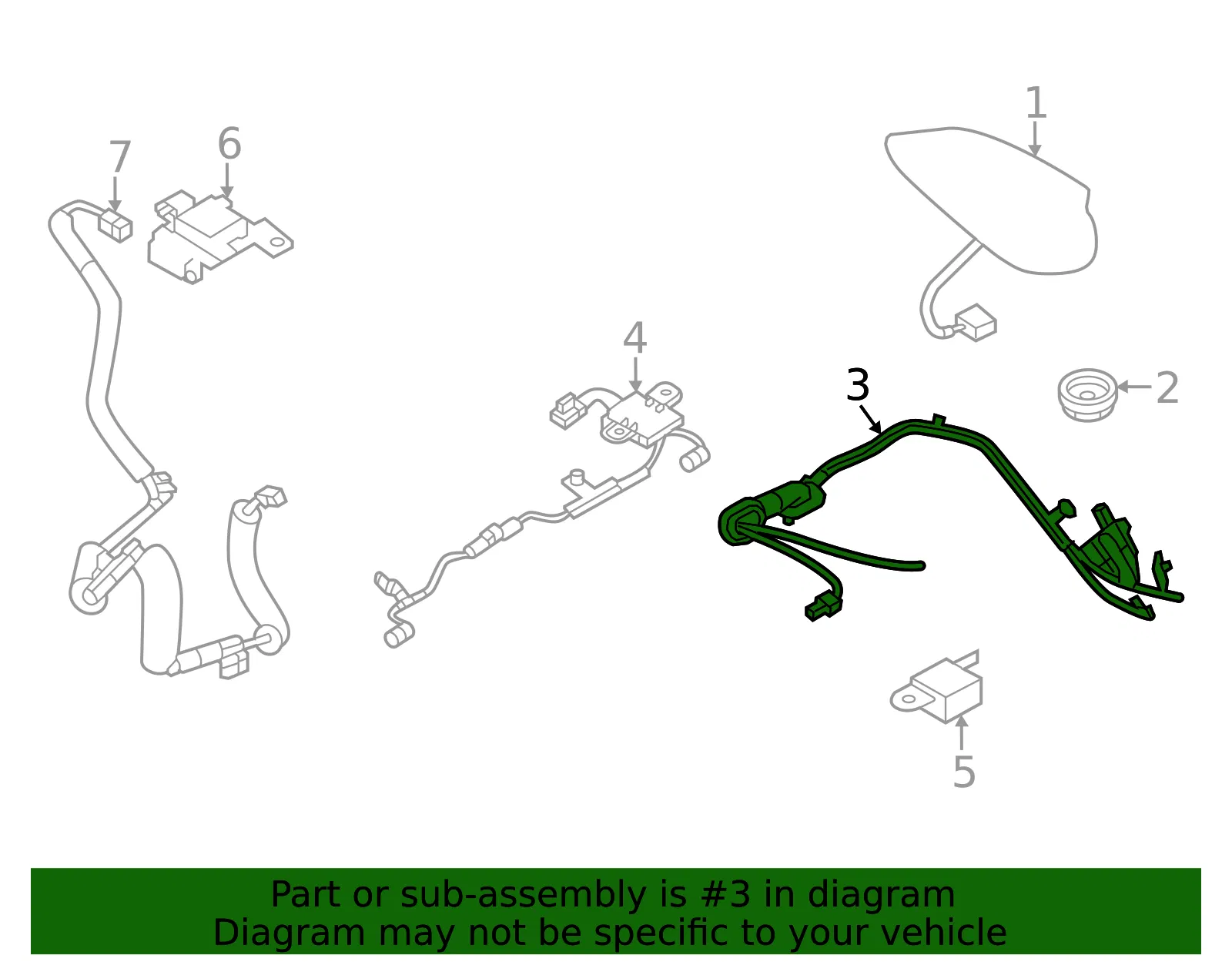 Antenna Cable - Mazda (va4566f50a) - view 2