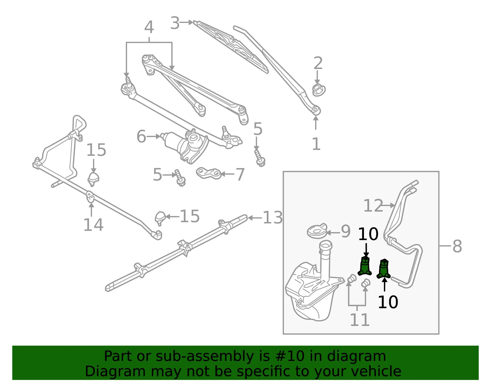 Washer Pump - Mazda (zzc176672) - view 2