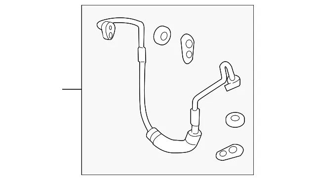 A/C Refrigerant Discharge Hose - Mazda (zzd461461a)