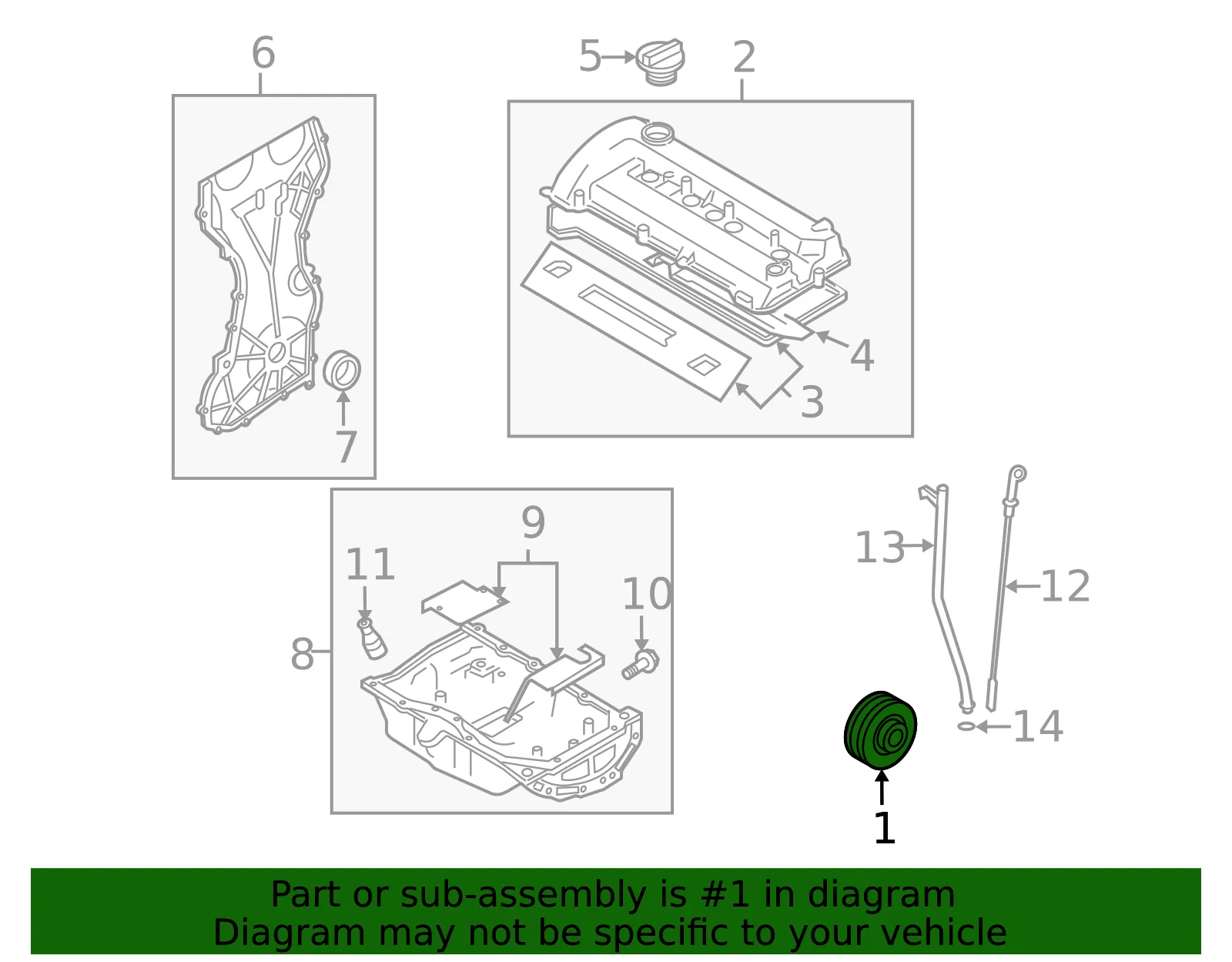 Pulley - Mazda (zzca11371a) - view 2