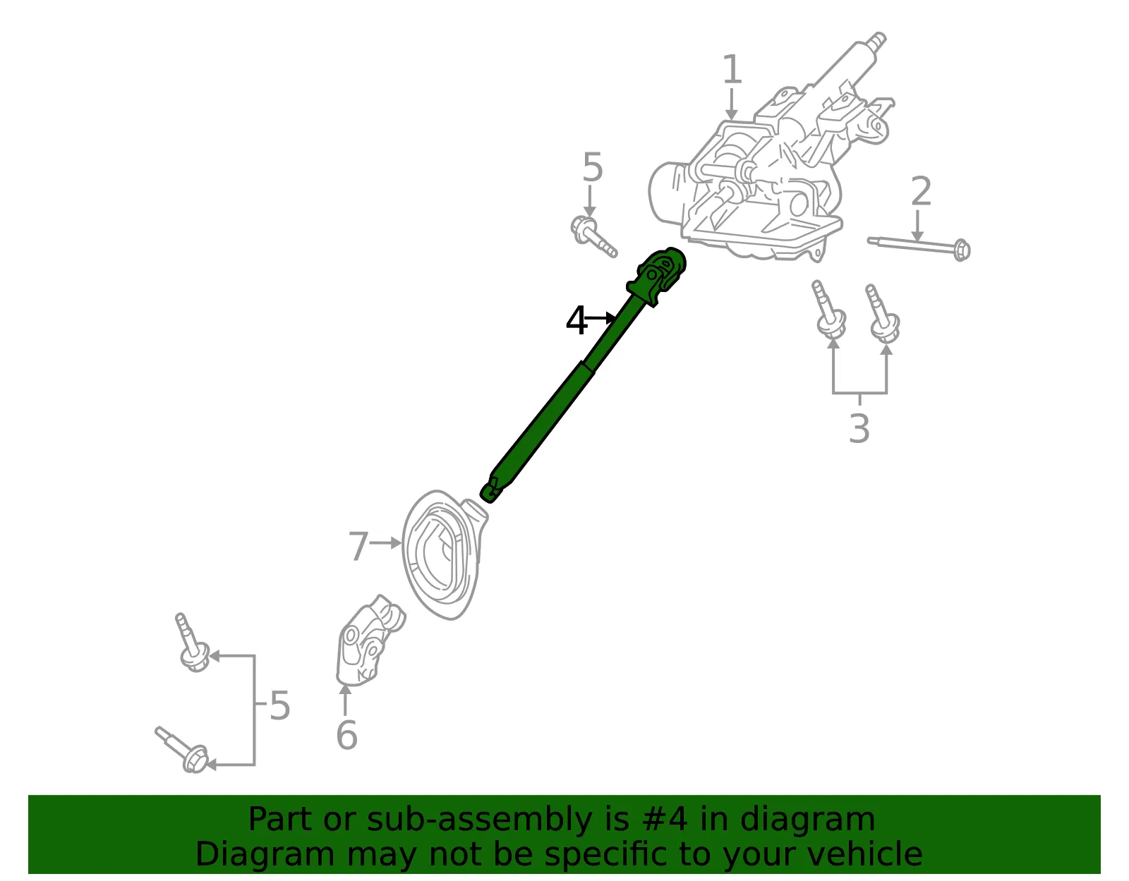 Intermediate Shaft - Mazda (zzca32090b) - view 2