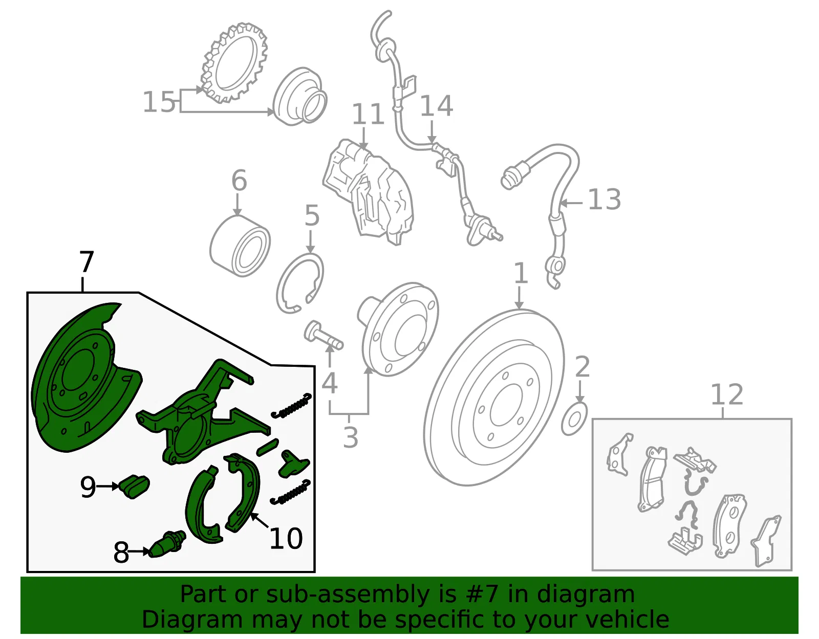 Backing Plate - Driver's Side (LH) - Mazda (ZZCA-44-39Z) - view 2