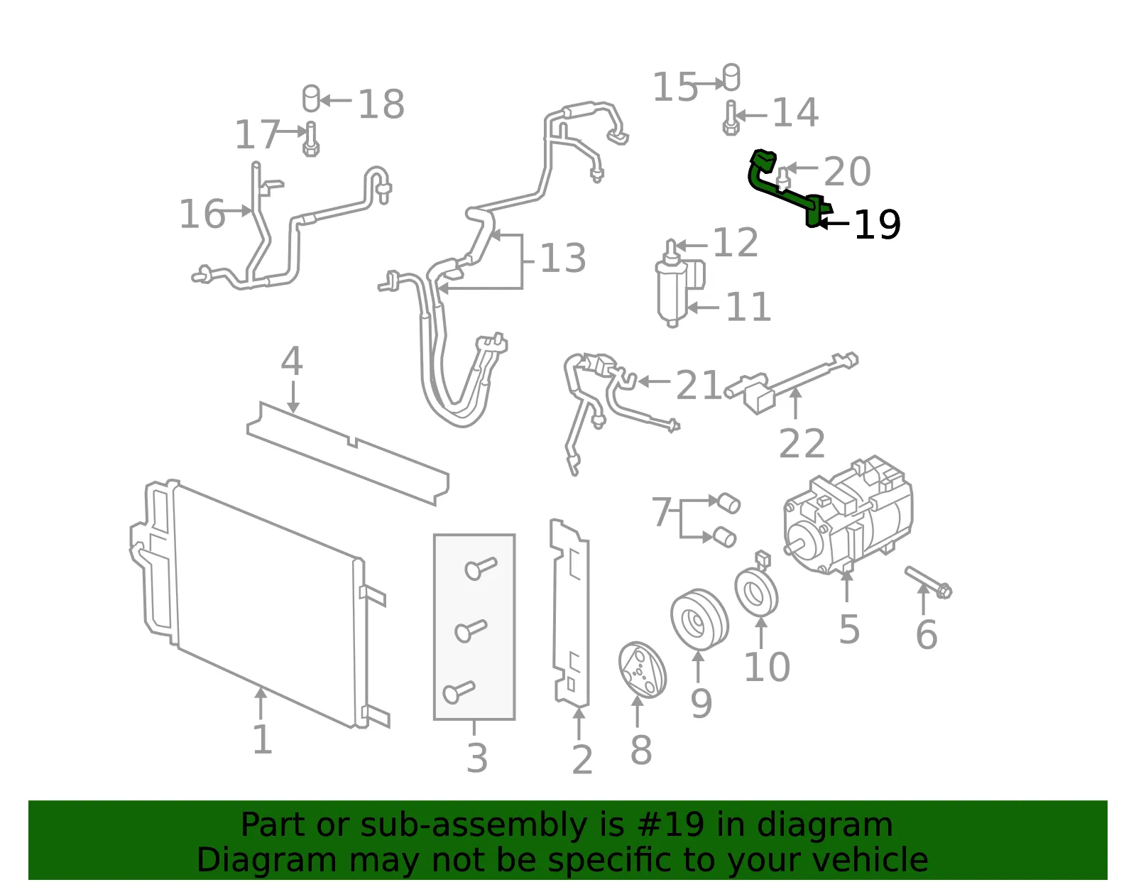 A/C Pipe - Mazda (zzcc61465) - view 2