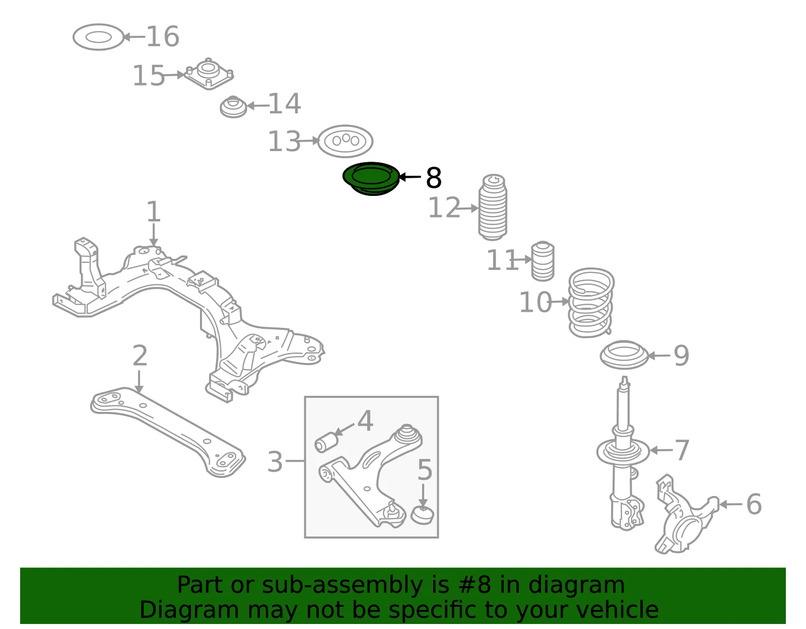 Upper Insulator - Mazda (zzda34012) - view 2