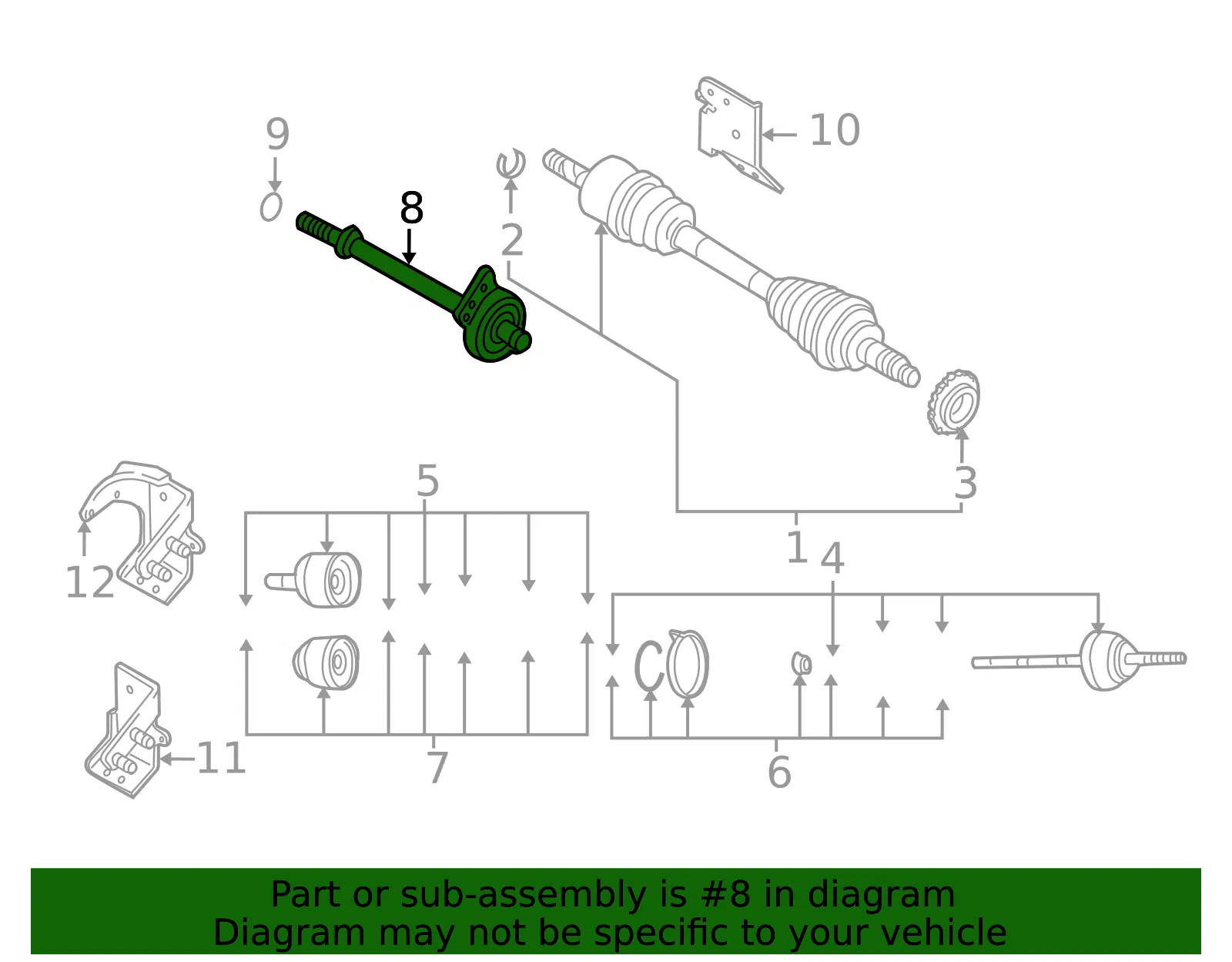 Intermediate Shaft - Mazda (zzd025700a) - view 2