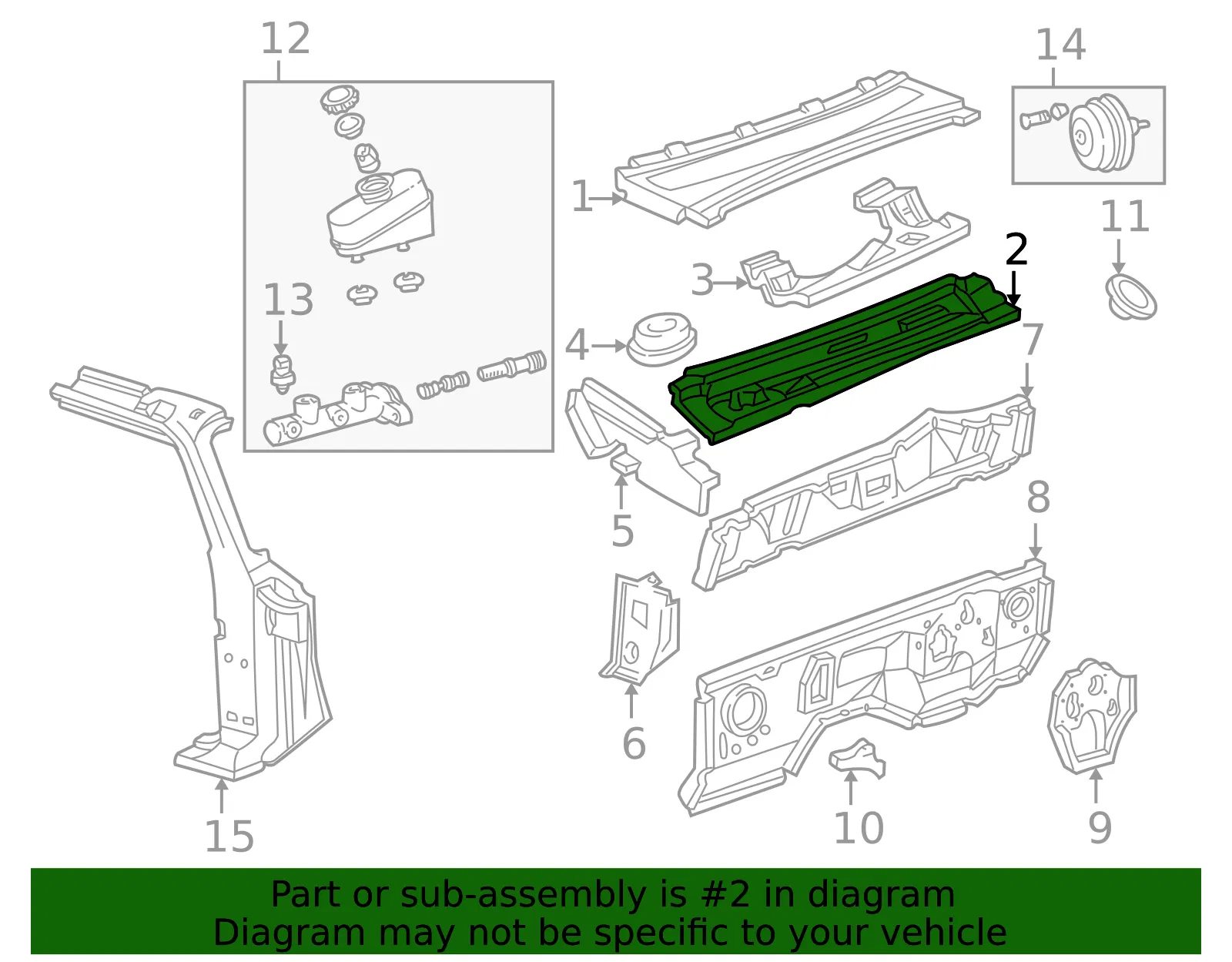 Cowl Panel - Mazda (zzm070621a) - view 2