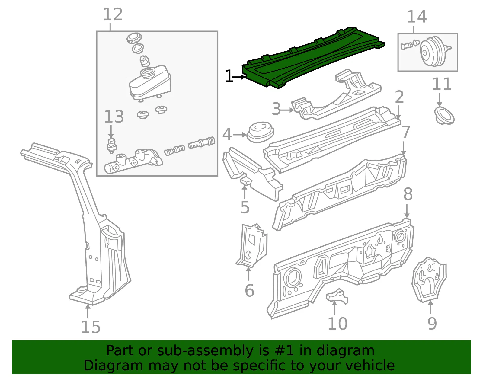 Cowl Panel - Mazda (zzm174040) - view 2