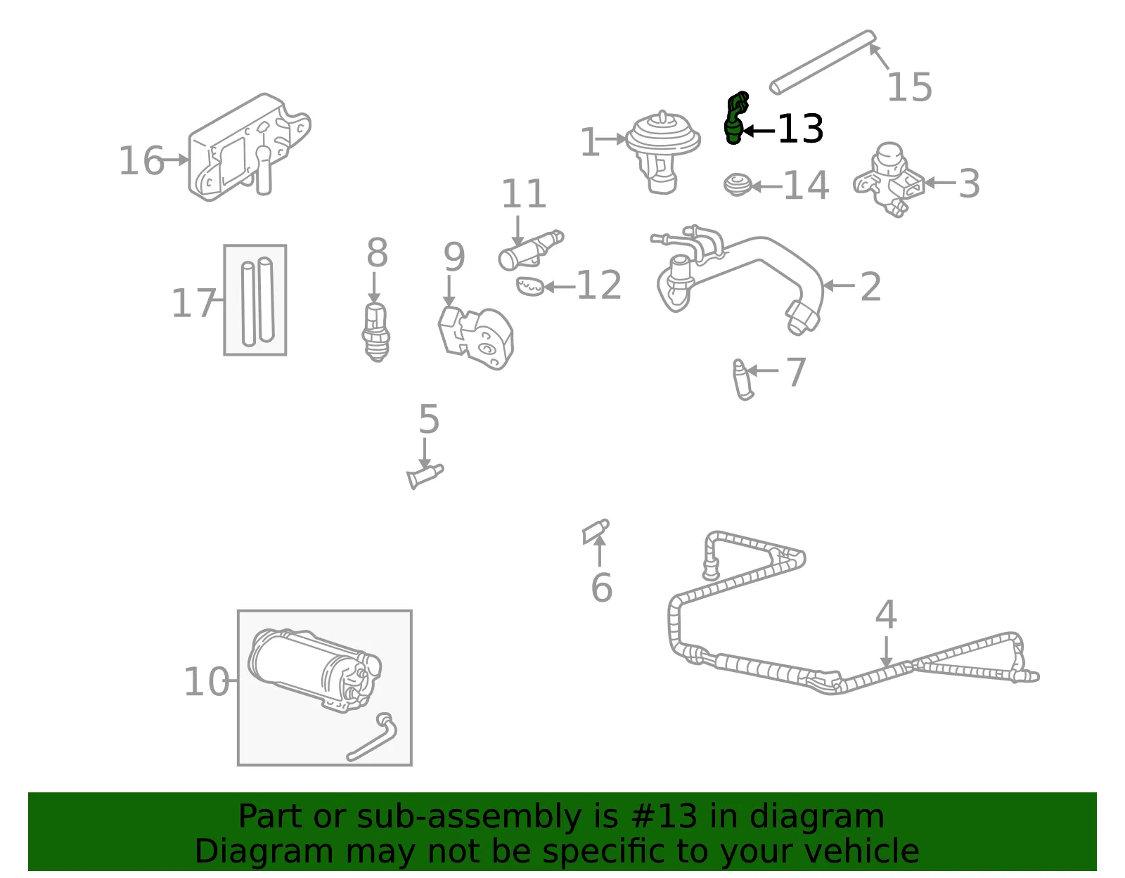 PCV Valve - Mazda (1F61-13-890) - view 3